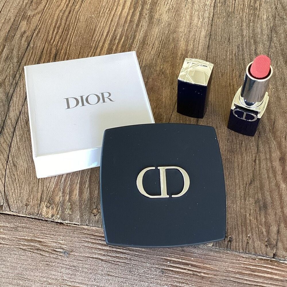 New w/ Box Christian Dior Makeup Compact Mirror & Mini Rouge Lipstick 772